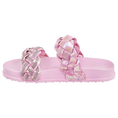 Elli by Capelli Girls' Slide Braided Sandals