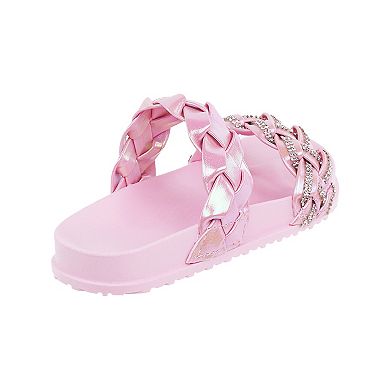 Elli by Capelli Girls' Slide Braided Sandals