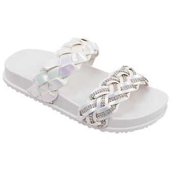 Elli by Capelli Girls' Slide Braided Sandals