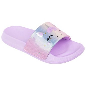 Elli by Capelli Girls' Unicorn Slide Sandals