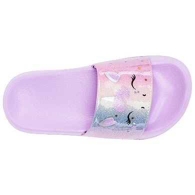 Elli by Capelli Girls' Unicorn Slide Sandals