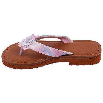 Elli by Capelli Kids' Multi Flower Trim Sandals