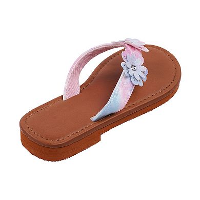 Elli by Capelli Kids' Multi Flower Trim Sandals
