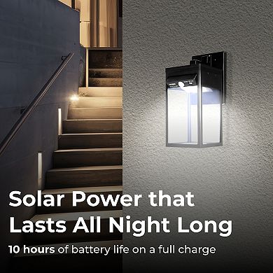 Techko Solar Wall Light Sconce With Motion Sensor