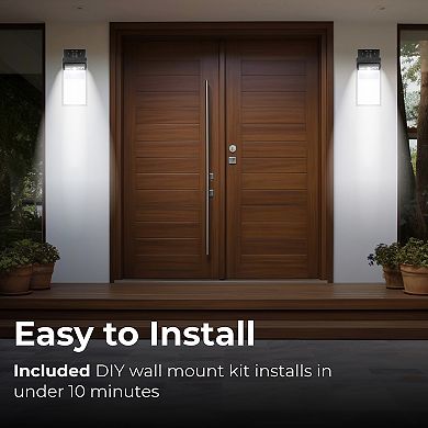 Techko Solar Wall Light Sconce With Motion Sensor