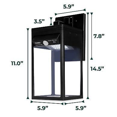 Techko Solar Wall Light Sconce With Motion Sensor