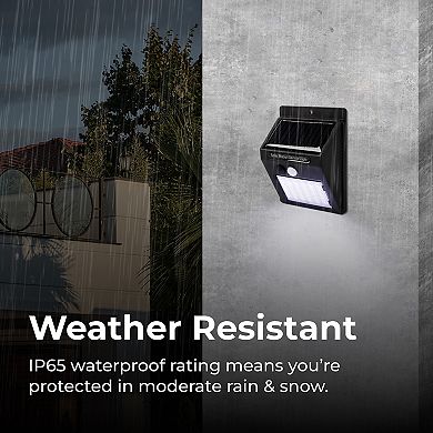 Techko Solar 4-Pack Small Security Wall Lights with Motion Sensor