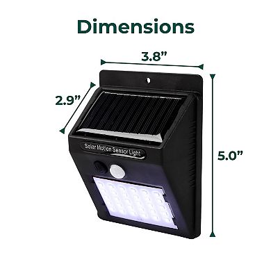 Techko Solar 4-Pack Small Security Wall Lights with Motion Sensor