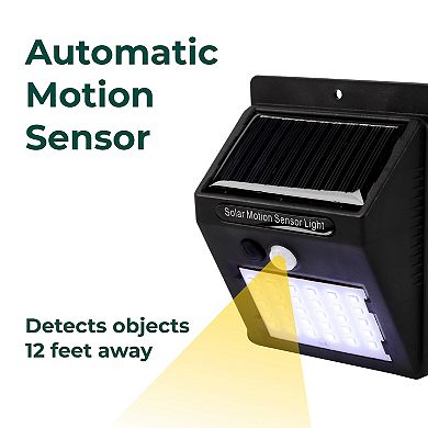 Techko Solar 4-Pack Small Security Wall Lights with Motion Sensor