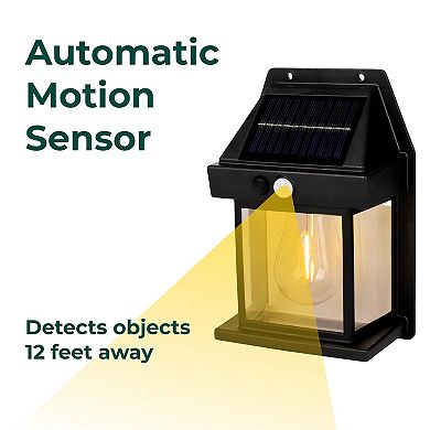 Techko Solar 4-pack Single Bulb Wall Light with Motion Sensor