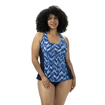 Women's Dolfin Aquashape Printed Twist Back Tankini Swim Top