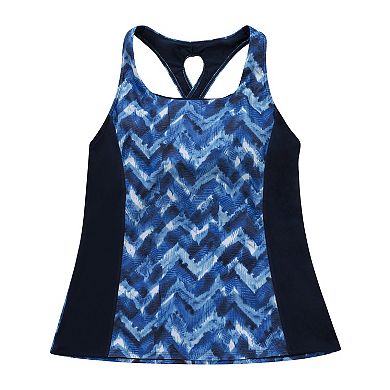 Women's Dolfin Aquashape Printed Twist Back Tankini Swim Top
