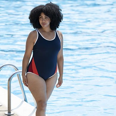 Women's Dolfin Aquashape Color Block Scoopback One-Piece Swimsuit