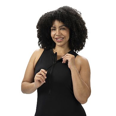Women's Dolfin Aquashape Zip Front Aquatard One-Piece Swimsuit