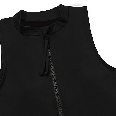 Women's Dolfin Aquashape Zip Front Aquatard One-Piece Swimsuit