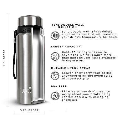London Sip Stainless Steel Tea Infuser 25 oz Bottle