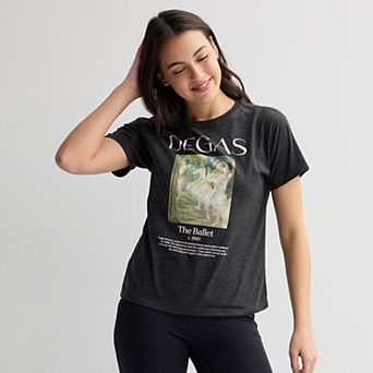 Juniors' Edgar Degas The Ballet Painting Graphic Tee