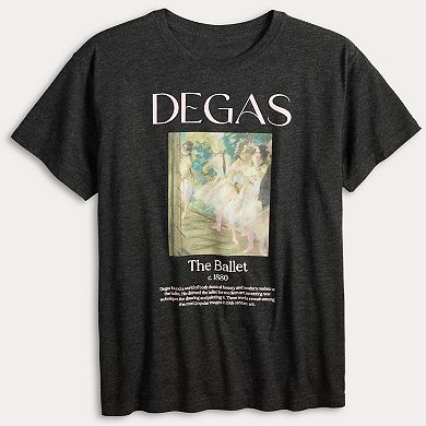 Juniors' Edgar Degas The Ballet Painting Graphic Tee