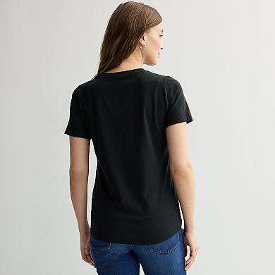 Women's All We Need Is Love Floral Background Graphic Tee