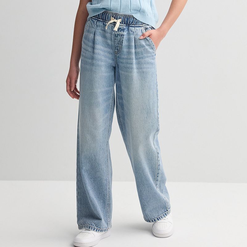Girls 6-20 SO® Pull-On Pleated Wide Leg Pants in Regular & Plus Size
