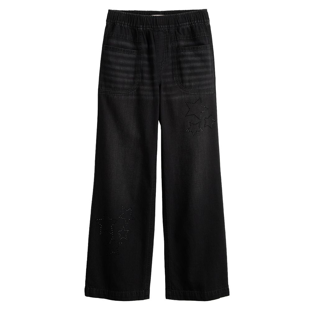 Girls 6-20 SO® Wide Leg Jeans with Star Design in Regular & Plus Size