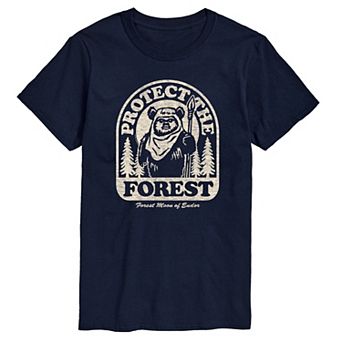 Big & Tall Star Wars Ewok Protect The Forest Graphic Tee