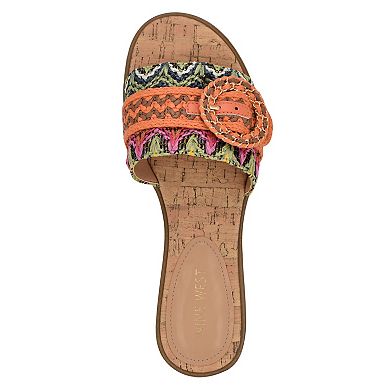 Nine West Poland Open Toe Slip-On Women's Casual Flat Sandals