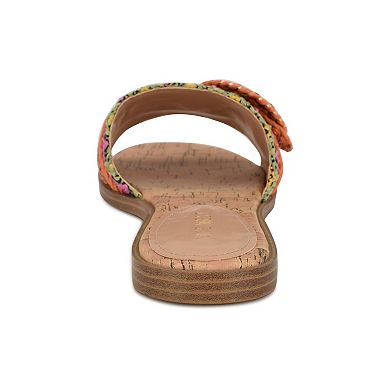 Nine West Poland Open Toe Slip-On Women's Casual Flat Sandals