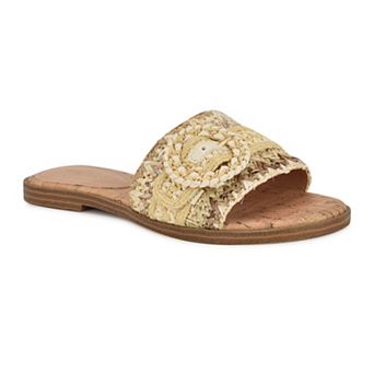 Nine West Poland Open Toe Slip-On Women's Casual Flat Sandals