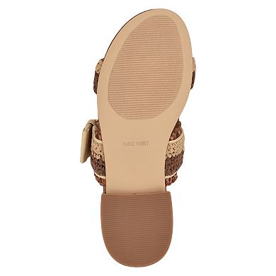 Nine West Sameey Open Toe Slip-On Women's Flat Sandals
