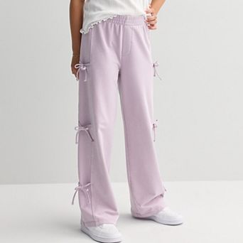 Girls 7-16 Vanilla Star Side Bow Wide Leg Pants