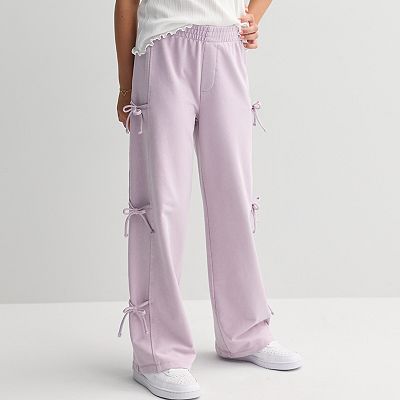 Girls 7-16 Vanilla Star Side Bow Wide Leg Pants