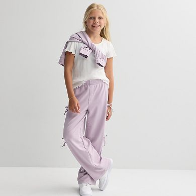 Girls 7-16 Vanilla Star Side Bow Wide Leg Pants