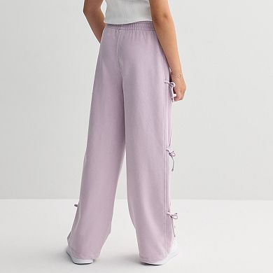 Girls 7-16 Vanilla Star Side Bow Wide Leg Pants