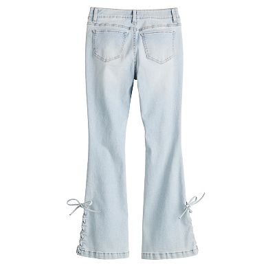 Girls 7-16 Vanilla Star Lace Up Flare Jeans