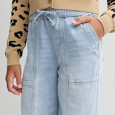Girls 7-16 Vanilla Star Cozy Seam Front Pull-On Wide Leg Pants