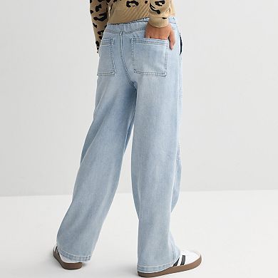 Girls 7-16 Vanilla Star Cozy Seam Front Pull-On Wide Leg Pants