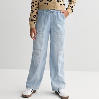 Girls 7-16 Vanilla Star Cozy Seam Front Pull-On Wide Leg Pants