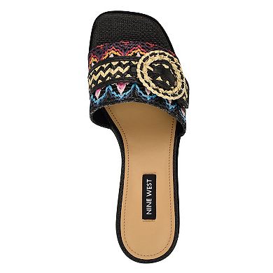 Nine West Ending Women's Slip-On Block Heel Sandals