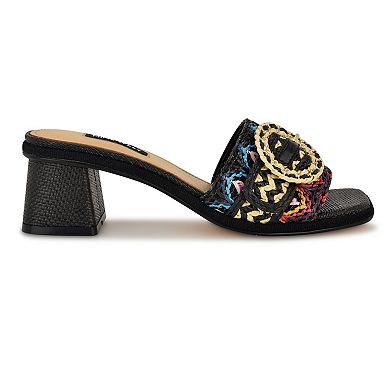 Nine West Ending Women's Slip-On Block Heel Sandals