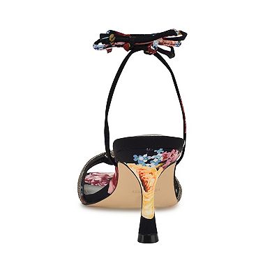 Nine West Raqchel Women's Square Toe Spool Heel Dress Sandals