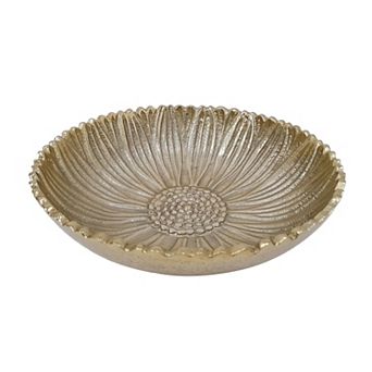 Everyday Decor Brass Sunflower Trinket Dish Table Decor