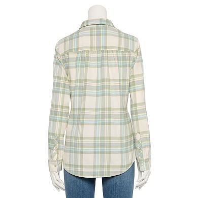 Women's Croft & Barrow® Flannel Holiday Shirt