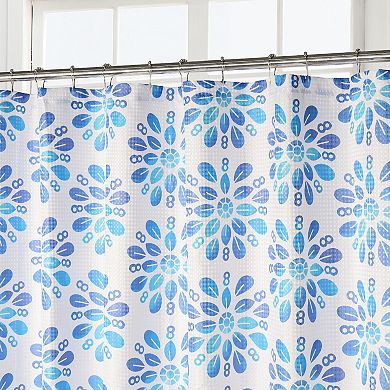 Awesome Home Boho Floral Texture Shower Curtain