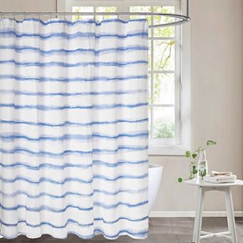 Awesome Home Wavy Striped Shower Curtain