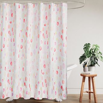 Awesome Home Bright Painter Dots Textured Shower Curtain