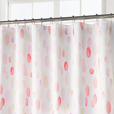 Awesome Home Bright Painter Dots Textured Shower Curtain