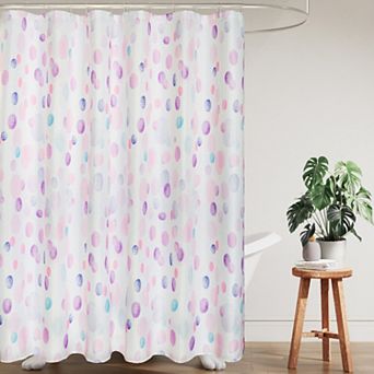 Awesome Home Purple Painter Dots Textured Shower Curtain