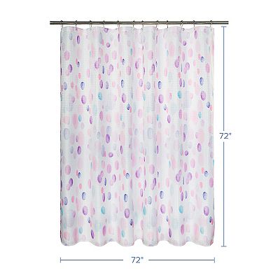 Awesome Home Purple Painter Dots Textured Shower Curtain