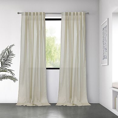 Light Filtering Dual Header Weave Blends With Any Decor Curtain Panel